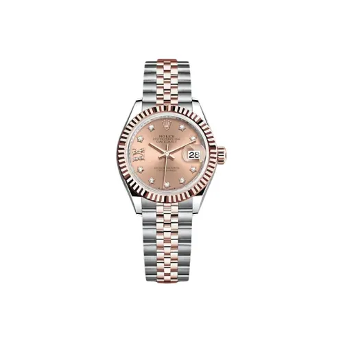 ROLEX Автоматический Механический Movement Женские Women's Apparel Log Series Часы 28 мм Розовые