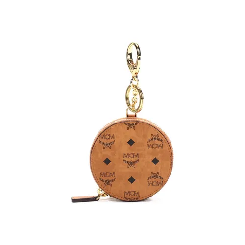 MCM Кожа Кошелек для монет Мини Унисекс Коньячный коричневый