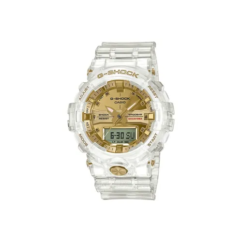CASIO Gold Glacier Collection Кварцевый механизм Смольный ремешок Часы Мужские Белый циферблат