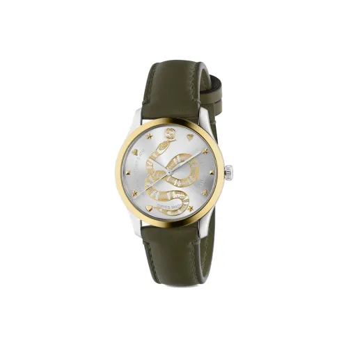 GUCCI G Timeless Collection Кварцевые часы Кожаный ремешок Белый циферблат Унисекс