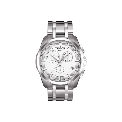 TISSOT Kutu Collection Кварцевый механизм Мужские часы Часы 41 мм Белый циферблат Стальной корпус Стальной ремешок