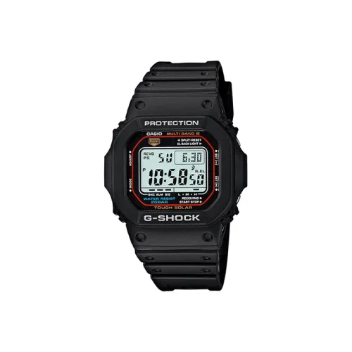 CASIO G Shock Classic Collection Солнечный кварцевый механизм Смольный ремешок Часы Мужские Черный циферблат