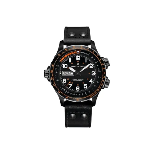 HAMILTON Khaki Aviation Collection Автоматический Механический Часы Мужские 45 мм Черный Циферблат