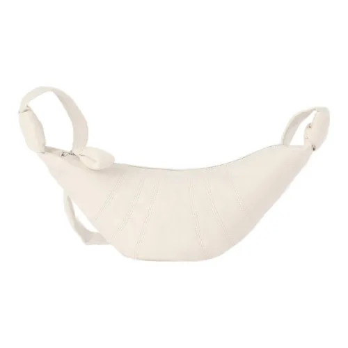 Lemaire Linen Croissant Bag Pouch Shoulder Bag Small Unisex Milk White