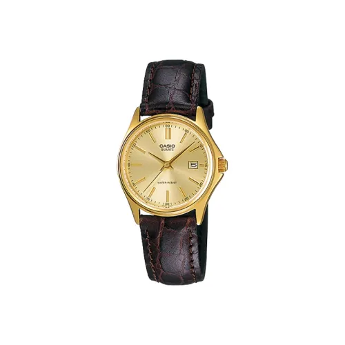 CASIO Standard Series VINTAGE Series Кварцевый механизм Кожаный ремешок Часы Женские часы Золотой циферблат