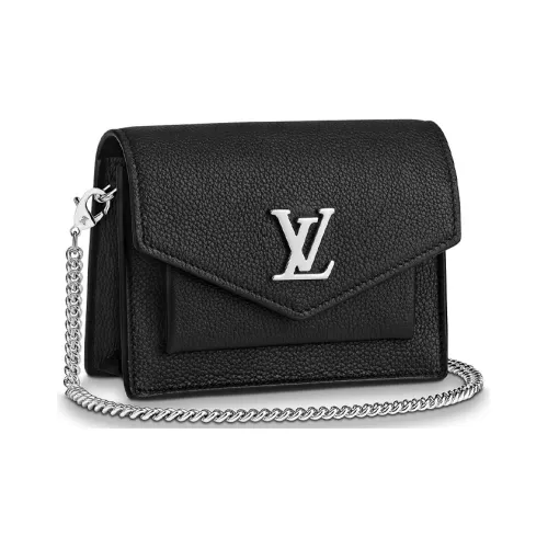 LOUIS VUITTON Mylockme Сумка через плечо из коровьей кожи Мини Женская Черная