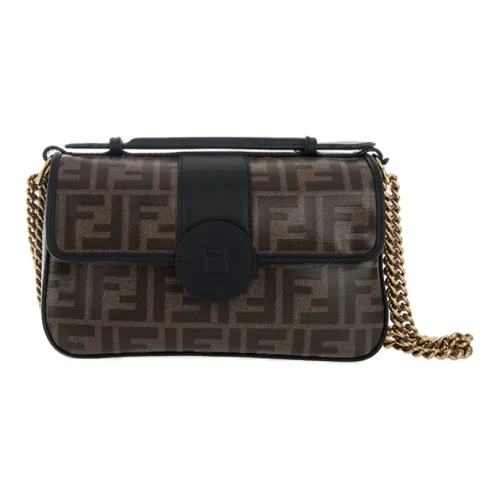 FENDI Baguette Коровья кожа Сумка-багет Сумка Сумка через плечо Сумка через плечо Женская Черная Коричневая