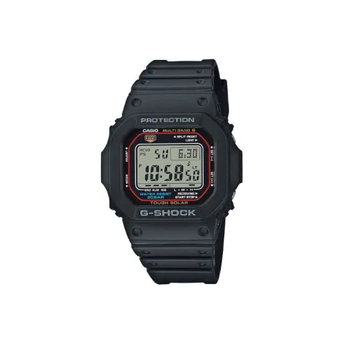 CASIO DIGITAL Collection Блок Солнечный Кварцевый механизм Смольный ремешок Часы Мужские Черный циферблат