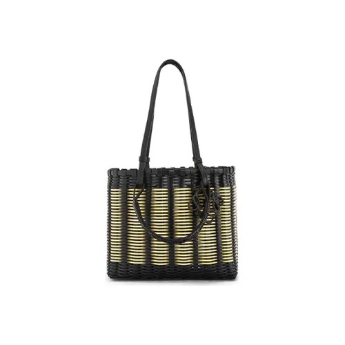 LOEWE Anagram Телячья кожа Сумка через плечо Сумка на плечо Женская Натуральный и Черный