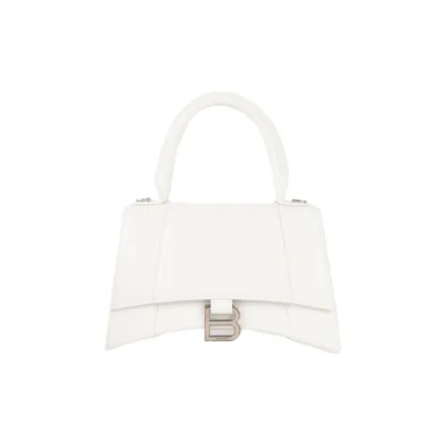 Balenciaga HOURGLASS Коровья кожа Сумка через плечо Сумка Маленькая Женская Белая