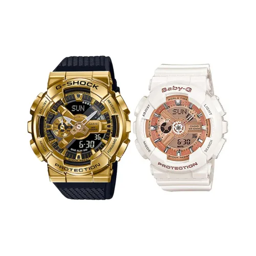 CASIO Collection Парные часы Коллекция GM BA Кварцевый механизм Часы Унисекс Черный циферблат GM 110G 1A9+BA 110 7A1ER