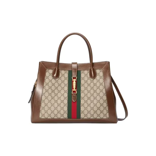 GUCCI Jackie 1961 Холст с кожей Комбинированный Тоут Сумка Сумка через плечо Унисекс Коричневый
