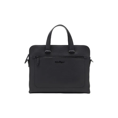 FERRAGAMO Коричневый Коровья Кожа Доска для ноутбука Сумка для ноутбука Сумка Стандартная Мужская Черная