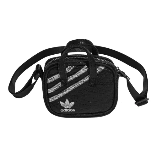 Adidas Originals Полиэстер Хлопковая Смешанная Монетница Key Pouch Ручная Сумка Сумка через плечо Сумка на плечо Мини Унисекс Черный