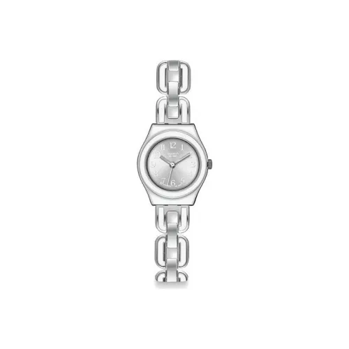 SWATCH Lady Collection Кварцевый механизм Женские часы 25 мм Серебристый циферблат Корпус из нержавеющей стали Ремешок из нержавеющей стали