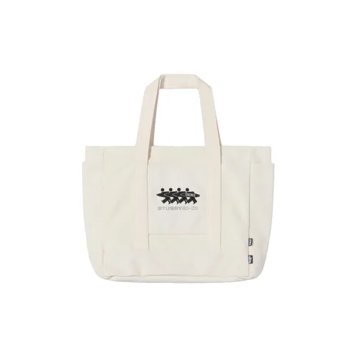 Stussy CDG Коллаборация Canvas Tote Bag Shopping Bag Canvas Bag One Shoulder Bag Regular Unisex White Stussy CDG Коллаборация Холст Тот Сумка Сумка для покупок Холст Сумка Одноплечая Сумка Регулярная Унисекс Белый