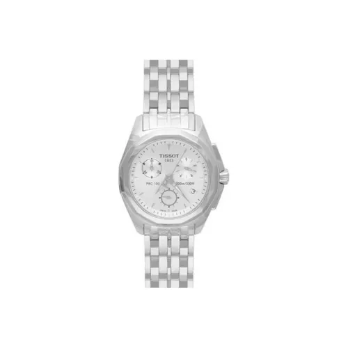 TISSOT Geer Collection Кварцевый механизм Женские часы 33 мм Белый циферблат Корпус из нержавеющей стали Ремешок из нержавеющей стали