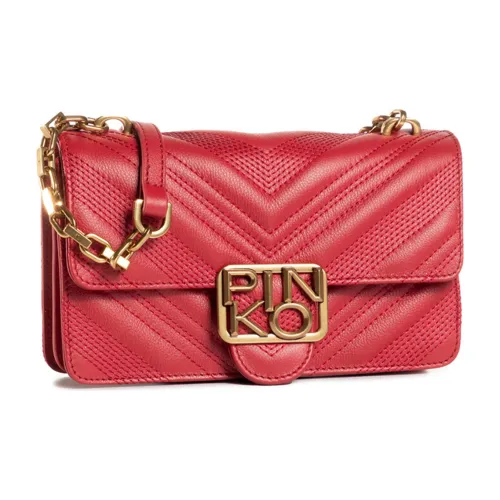 PINKO Сумка из коровьей кожи Swallow Сумка Сумка через плечо Мини Женская Красная