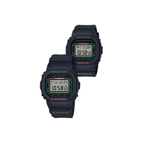 CASIO г Shock Baby г Collection Кварцевый механизм Смольный ремешок Часы Унисекс Черный циферблат