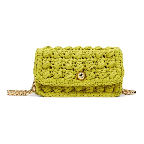 Bottega Veneta Полиуретан Сумка Сумка через плечо Сумка через плечо Женская Желтая Зеленая