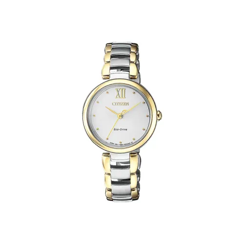 CITIZEN Светильник Кварцевый механизм Женские Ecology Drive Collection Часы 28,8 мм Белый