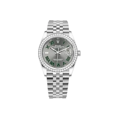 ROLEX Log Series Автоматический Механический Механизм Унисекс Часы 36 мм Серый Циферблат Стальной Корпус Oystersteel Ремешок