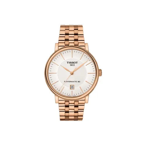 TISSOT Автоматические механические часы для мужчин 40 мм белый циферблат корпус из нержавеющей стали стальной ремешок