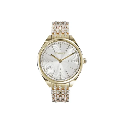 Swarovski SwarovskiAttract Коллекция Наручные часы Кварцевый механизм Металлический ремешок Золотистый циферблат Женские часы 5610484