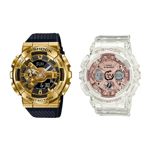 CASIO G SHOCK Collection Металл Мини Каннон Кварцевый механизм Часы Унисекс Золотой циферблат GM 110G 1A9+GMA S120SR 7AER