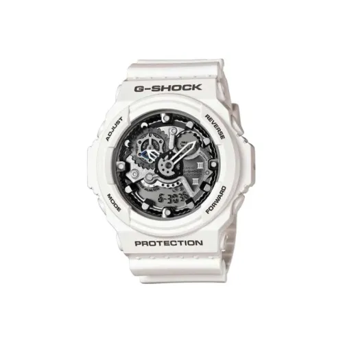 CASIO Collection Liquid Crystal Analog Dual Display Series Кварцевый механизм Часы Мужские Белый циферблат GA 300 7A