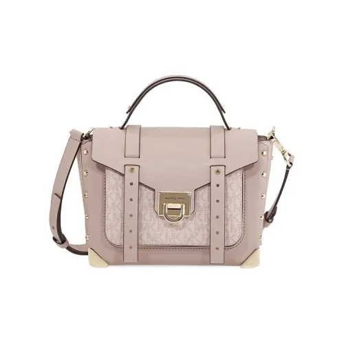 MICHAEL KORS Manhattan Кожа Почтовая Сумка Курьерская Сумка Портативная Сумка через плечо Сумка среднего размера Женская Розовая