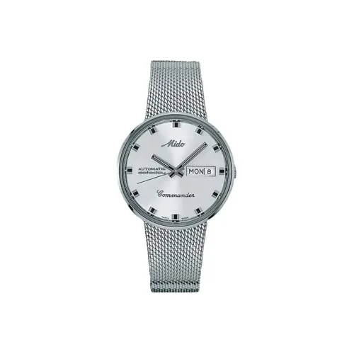 Mido Автоматический Механический Мужской Часы Commander Серебряные