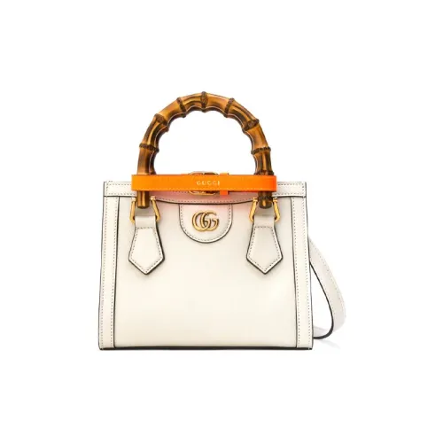 GUCCI Diana Кожа Тоут Сумка Сумка для покупок Сумка Сумка через плечо Сумка через плечо Мини Женская Белая