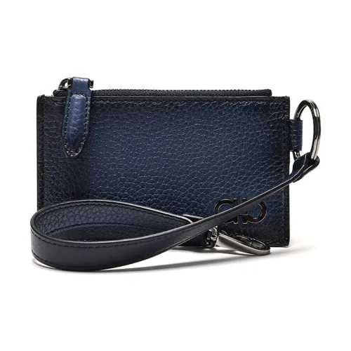 FERRAGAMO Коровья кожа Монетница Мужская Темно-синий