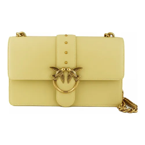 PINKO Коровья кожа Bird Сумка Swallow Сумка Сумка через плечо Мини Женская Желтая