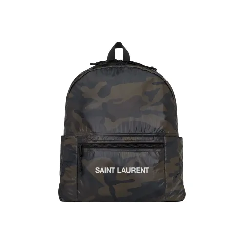 SAINT LAURENT Nylon Backpack Men's Khaki Camouflage SAINT LAURENT Найд Найд Рюкзак Мужской Хаки Камуфляж