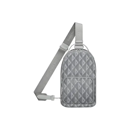 DIOR Регулируемый ремешок Sling Сумка Портативный Одно плечо Рюкзак Сумка через плечо Мини Мужской Серый