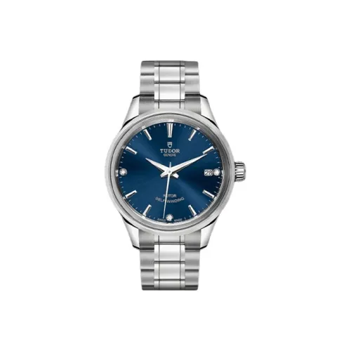 TUDOR Автоматический Механический Movement Женские Часы Wind Style Collection 34 мм Синие