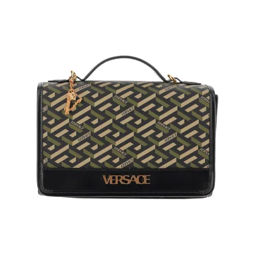 VERSACE Полиуретан Многоцветный Узор "Елочка" Лабиринт Сумка Сумка через плечо Сумка Женская