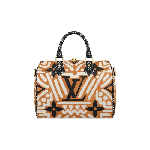 LOUIS VUITTON Speedy Коровья кожа Подушка Сумка Сумка Женская Оранжевая