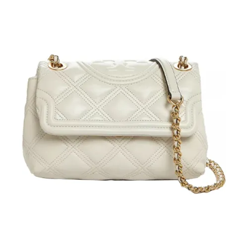 TORY BURCH Fleming Sheepskin Сумка с цепочкой Сумка через плечо Маленькая Сумка на плечо Женская Цвет слоновая кость