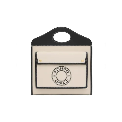 Burberry Карманная сумка Холст с кожей Сумка из холста Тоут Сумка Сумка для покупок Сумка через плечо Сумка