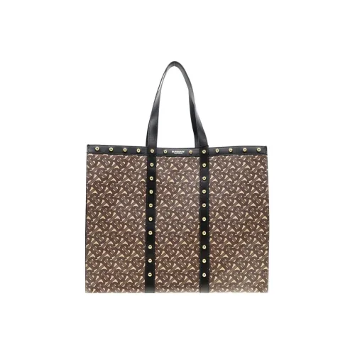 Burberry Кожа Тоут Сумка Сумка для покупок Сумка на одно плечо Женская Черная Коричневая