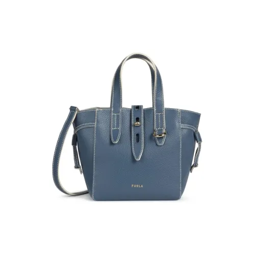 Furla Net Collection Сумка из кожаной сетки Сумка через плечо Сумка-корзинка Мини-сумка Женская Синяя