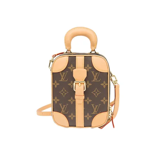 LOUIS VUITTON Покрытие Холст Сумка Унисекс Коричневый Желтый