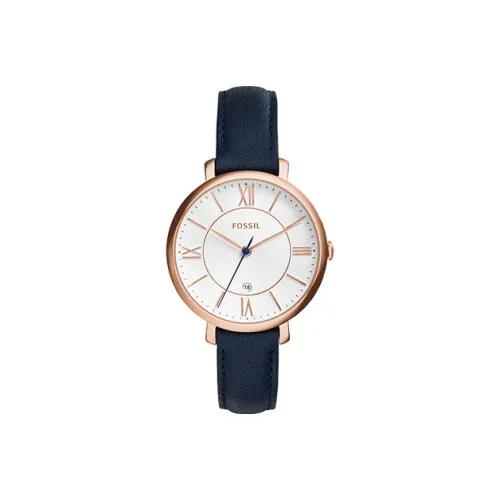 FOSSIL Наручные часы Кварцевый механизм Кожаный ремешок Белый циферблат Женские часы
