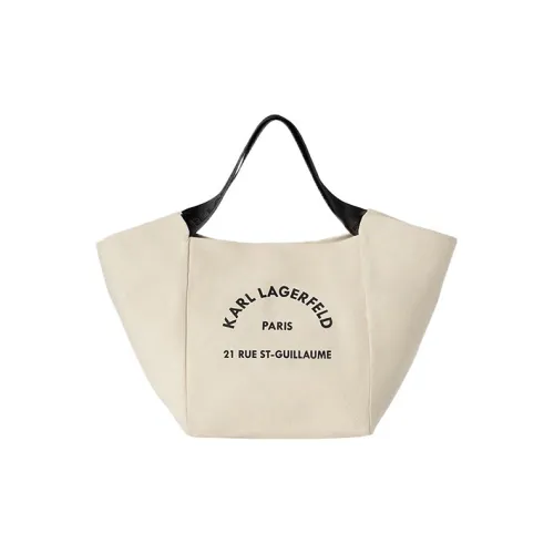 Karl Lagerfeld Хлопок Одно Плечо Сумка Женская Бежевая