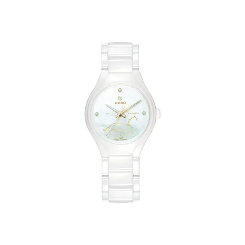 RADO Realme Collection Автоматический Механический Механизм Женские Часы 30*37,4 мм Белый Циферблат Керамические Оправы для Часов