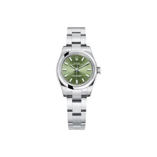 ROLEX Автоматический Механический Movement Женские Oyster Perpetual Часы 26 мм Зеленые