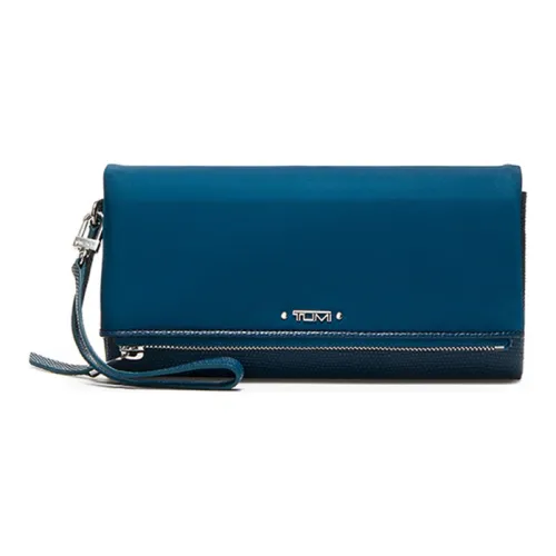 TUMI Voyageur Баллистический Нейлон Длинный Складной Кошелек Женский Темный Бирюзовый